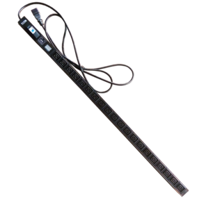 Вертикальный блок розеток,  20xC19,  250V,  16A,  A / V-метр,  шнур 3 метра,  вилка C20