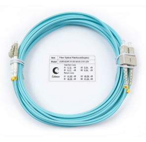 Cabeus FOP-50-LC-SC-5m Шнур оптический duplex LC-SC 50 / 125 mm OM3 5м LSZH