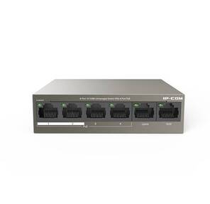 IP-COM F1106P-4-63W Коммутатор неуправляемый,  6 портов,  6x100 Мбит / с,  PoE 4x30 Вт,  настольный,  металлический корпус