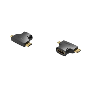 Vention 2 in 1 Mini HDMI and Micro HDMI Male to HDMI Female Adapter Black
