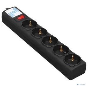 Ф-удлинитель,  PC 1, 9м 5р,  черн.граф. 10А,  SPG5-С2