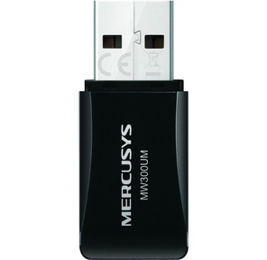 Адаптер TP-Link MERCUSYS MW300UM 300Mbps Wireless N Mini USB Adapter,  Realtek,  Mini Size,  2T2R,  2.4GHz,  802.11b / g / n,  USB 2.0,  2 internal antennas