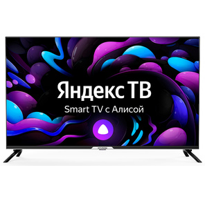Телевизор LED Hyundai 43" H-LED43BU7003 Яндекс.ТВ Frameless черный Ultra HD 60Hz DVB-T DVB-T2 DVB-C DVB-S DVB-S2 USB WiFi Smart TV