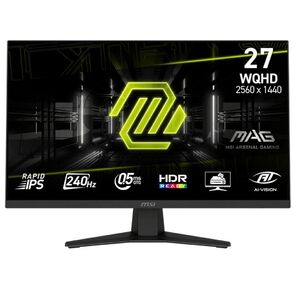 Монитор 27" MSI MAG 274QF X24 Black  (Rapid IPS,  2560x1440,  HDMI+HDMI+DP,  0.5 ms,  178° / 178°, 300 cd / m,  1000:1,  240Hz)