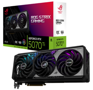 Видеокарта ASUS RTX5070Ti ROG STRIX OC 16GB GDDR7 256bit 3xDP 2xHDMI 3FAN RTL [ROG-STRIX-RTX5070TI-O16G-GAMING]
