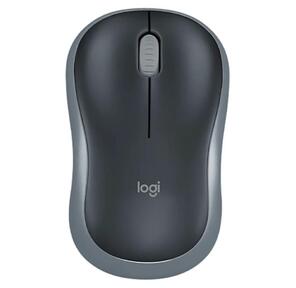 Мышь Logitech M186 черный / серый оптическая  (1000dpi) беспроводная USB2.0  (2but)