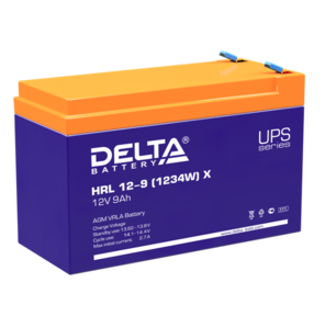 Delta HRL 12-9 X 9Ah,  12V свинцово- кислотный  аккумулятор