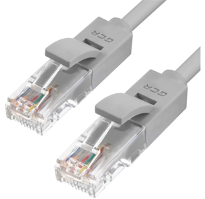 Greenconnect Патч-корд прямой 0.3m,  UTP кат.5e,  серый,  позолоченные контакты,  24 AWG,  литой,  GCR-LNC03-0.3m,  ethernet high speed 1 Гбит / с,  RJ45,  T568B