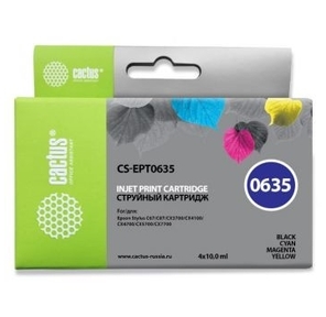 Комплект струйных картриджей Cactus CS-EPT0635 для Epson Stylus C67 Series C87 Series CX3700
