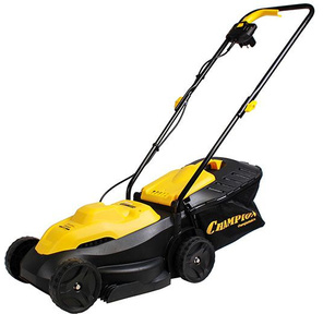 CHAMPION Газонокосилка эл. EM3411 { 1 кВт  пласт+ткань 30л  шир.320мм выс.25-65мм,  6, 4кг }
