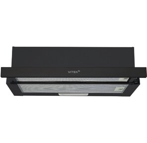 Вытяжка встраиваемая Vitek VT-TH 6020 BK черный управление: кулисные переключатели  (1 мотор)