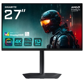 Монитор 27" Gigabyte MO27U2 EK Black  (OLED,   3840 x 2160  (UHD),  240Hz,  0, 03ms,  250cd / m,  1, 5M:1,  2xHDMI-2.1,  DP-1.4,  3xUSB3.2,  USB Type-C до 18 Вт)