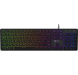Oklick 550ML Клавиатура USB slim Multimedia LED белый