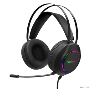 ExeGate Cosmos HS-702GL  (объемный звук 7.1,  длина кабеля 2.5м,  динамик 50мм,  20-20000Гц,  RGB подсветка,  USB интерфейс,  регулировка громкости,  Color Box)