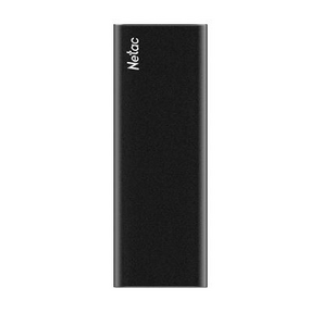 Netac Z SLIM NT01ZSLIM-002T-32BK Black USB 3.2 Gen 2 Type-C External SSD 2TB,  R / W up to 550MB / 480MB / s, with USB-C to USB-A cable and USB-A to USB-C adapter