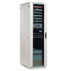 CMO ШТК-М-42.6.6-1ААА Шкаф телекоммуникационный напольный 42U  (600x600) дверь стекло  (3 места)