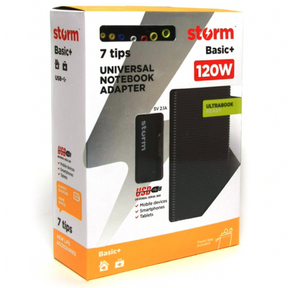 Адаптер для ноутбуков Storm BLU120,  120W,  USB (2.1A)