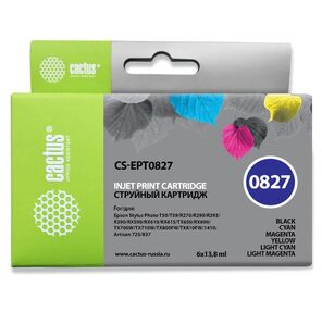 Комплект струйных картриджей CS-EPT0827 для Epson Stylus Photo R270 290 RX590