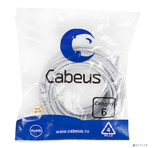 Cabeus PC-FTP-RJ45-Cat.6-15m-LSZH Патч-корд F / UTP,  категория 6,  2xRJ45 / 8p8c,  экранированный,  серый,  LSZH,  15м