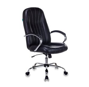 Кресло руководителя Бюрократ T-898SL / BLACK черный искусственная кожа крестовина хром