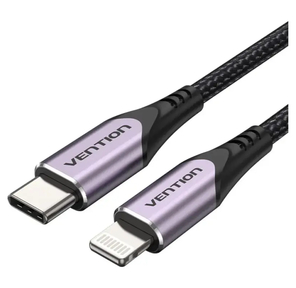 Кабель Vention USB 2.0 CM / Lightning 8M для iPad / iPhone - 1м. Фиолетовый