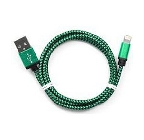 Gembird Кабель USB 2.0 Cablexpert CC-ApUSB2gn1m,  AM / Lightning 8P,  1м,  нейлоновая оплетка,  алюминиевые разъемы,  зеленый,  пакет