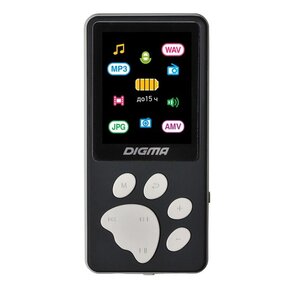 Плеер Hi-Fi Flash Digma S4 8Gb черный / серый / 1.8" / FM / microSDHC