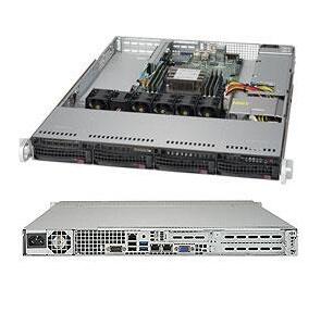 Supermicro SuperServer 1U 5019P-WT noCPU (1)Scalable / TDP 45-205W /  memory (6) /  SATARAID 0 / 1 / 5 / 10 /  HDD (4)LFF /  2x10GBE /  2xFH,  1xLP,  M2 /  1x600W