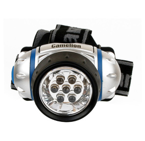 Camelion LED5310-7F3    (фонарь налобн,  металлик,  7LED,  3 реж,  3XR03 в компл,  пласт,  блист)