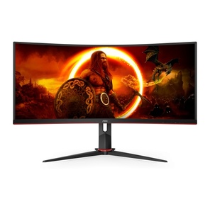 Монитор 34" AOC CU34G2XP Black-Red  (VA,  изогнутый,  3440x1440,  180Hz,  1 ms,  178° / 178°,  300 cd / m,  80M:1,  +2xHDMI 2.0,  +2xDisplayPort 1.4,  +4xUSB 3.0,  +MM,  +регулировка по высоте)