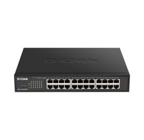 Настраиваемый L2 коммутатор D-Link DGS-1100-24PV2 / A3A c 24 портами 10 / 100 / 1000Base-T  (12 портов РоЕ 802.3af / at,  PoE-бюджет 100 Вт)