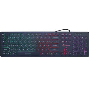 Клавиатура Oklick 420MRL белый USB slim Multimedia LED