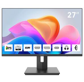 Монитор 27" AIWA MQ274A Black  (IPS,  2560x1440,  HDMI+DP+Type C 15W,  4 ms,  178° / 178°,  300 cd / m,  1000:1,  100Hz,  Spk,  Pivot,  внутр БП)