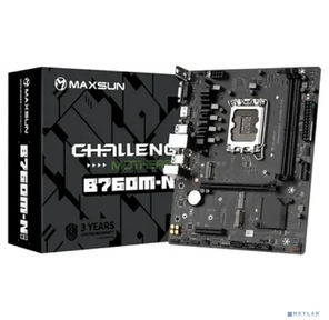 MAXSUN MS-Challenger B760M-N D5,  LGA1700,  B760,  2*DDR5,  3*SATA3,  2*M.2,  2*USB 3.2,  4*USB 2.0,  1*PCIEx16,  1*PCIEx4,  VGA+HDMI,   mATX