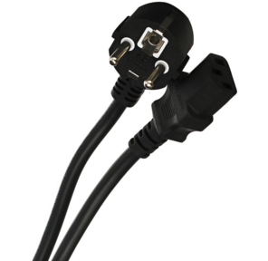 VCOM CE021-CU1.5-1.8 Кабель компьютер --> розетка 220V  ( угловая Евровилка) <VDE> 3G*1.5mm2  ,  1, 8м