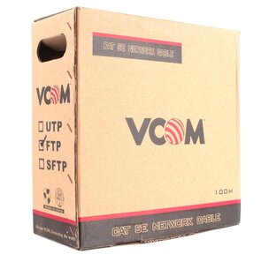 Кабель FTP 5e кат. VCOM "VNC1010",  4 пары,  однож.,  24AWG / 0.51мм,  CM  (100м)