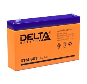 Аккумуляторная батарея Delta DTM 607  (6V,  7Ah)  для UPS