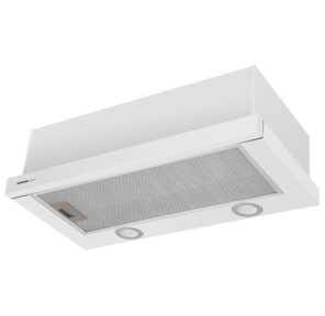 ВЫТЯЖКА HOMSair Flat 50 White /  встраиваемая,  кнопочное управление,  2 скорости,  520 м3 / ч,  до 20 м2,  45 дБ,  угольный фильтр CF110 - 1 шт,  ШхВхД: 500х176х280 мм,  белый цвет