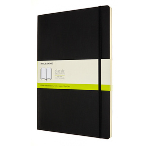 Блокнот Moleskine CLASSIC SOFT QP643 A4 192стр. нелинованный мягкая обложка черный
