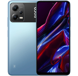 POCO X5 5G Blue  (22111317PG),  16, 9 cm  (6.67") 20:9 2400 x 1080,  2x2.2 ГГц Cortex-A76 6x1.7 ГГц Cortex-A55,  8 Core,  6 GB,  128 GB,  48 МП+8 МП+2 МП / 13Mpix,  2 Sim,  2G,  3G,  LTE,  BL v5.1,  WiFi 802.11 a / b / g / n / ac,  NFC,  A-GPS,  GALILEO,  BEIDOU,  GLONASS,  GPS,  Type-C,  5000mAh,  Android 12,  189g