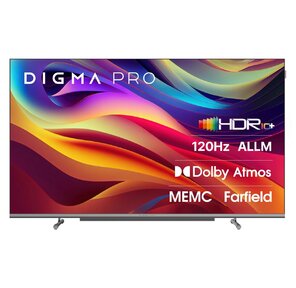 Телевизор OLED Digma Pro 65" OLED 65M Google TV Frameless черный / серебристый 4K Ultra HD 120Hz DVB-T DVB-T2 DVB-C DVB-S DVB-S2 USB WiFi Smart TV