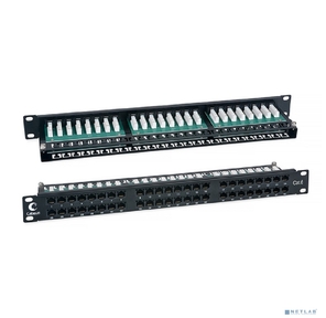 Cabeus PLHD-48-Cat.6-Dual IDC-1U Патч-панель высокой плотности 19",  1U,  48 портов RJ-45,  категория 6