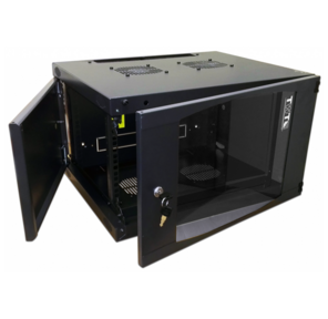 Шкаф настенный Next,  18U 550x600,  стеклянная дверь,  черный
