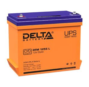 Delta DTM 1255 L  (55 А\ч,  12В) свинцово- кислотный аккумулятор