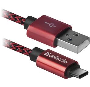 Кабель USB2.0 TO TYPE-C 1M RED USB09-03T 87813 DEFENDER
