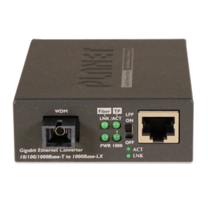 10 / 100 / 1000Base-T to WDM Bi-directional Fiber Converter - 1310nm - 60KM
