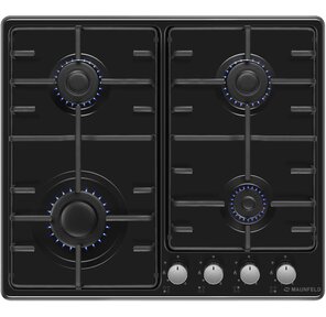 Газовая варочная поверхность Maunfeld EGHE.64.3STS-EB / G черный