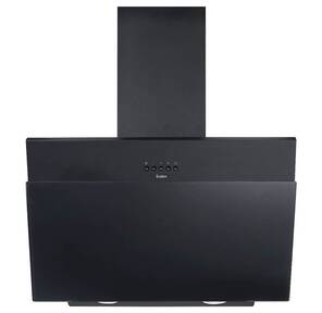 наклонная вытяжка,   60 см,  механический контроль,  черные кнопки, 3 скорости работы,  производительность 900 м3 / ч,  LED освещение,  черный,  металл,  стекло, 595х294x360 мм