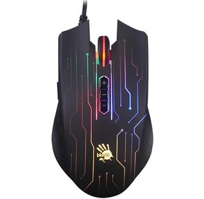 Мышь A4 Bloody Q82 черный / рисунок оптическая  (3200dpi) USB  (8but)