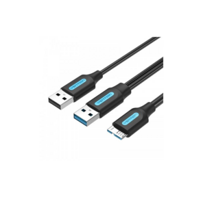 Кабель Vention USB 3.0 AM / micro B,  USB 2.0 AM - 1м